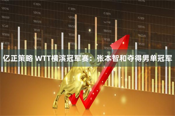 亿正策略 WTT横滨冠军赛：张本智和夺得男单冠军